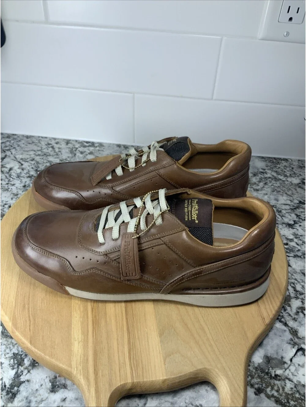 Mens Rockport M7100 ProWalker Limited Edition Brown Leather Shoes Oxford 9M #108
